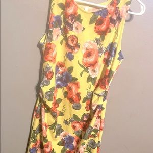 Yellow floral Maternity dress. Like new.